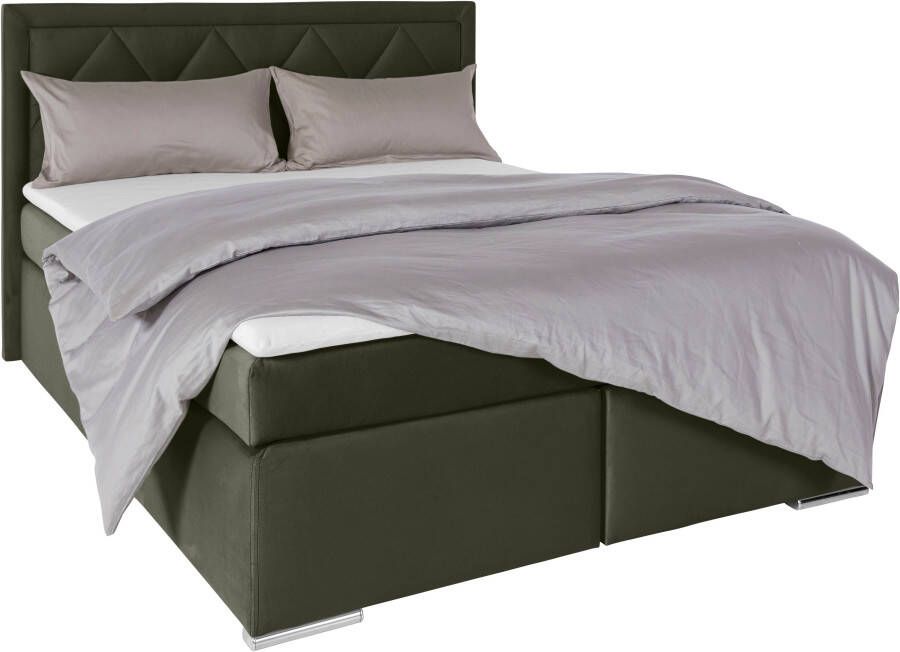 Leonique Boxspring Alfie bestseller optioneel met bedlade met capitonnage in het hoofdbord h2 h3 en h4 ter keuze - Foto 5