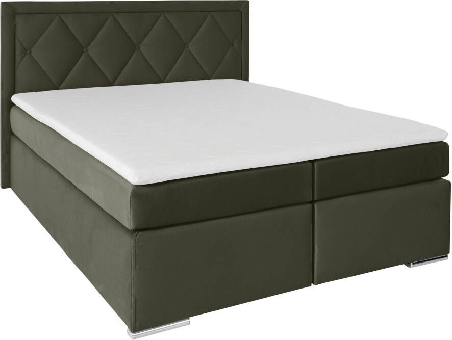 Leonique Boxspring Alfie bestseller optioneel met bedlade met capitonnage in het hoofdbord h2 h3 en h4 ter keuze - Foto 4