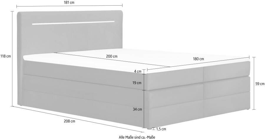 Leonique Boxspring Christer met ledverlichting (4-delig) - Foto 3