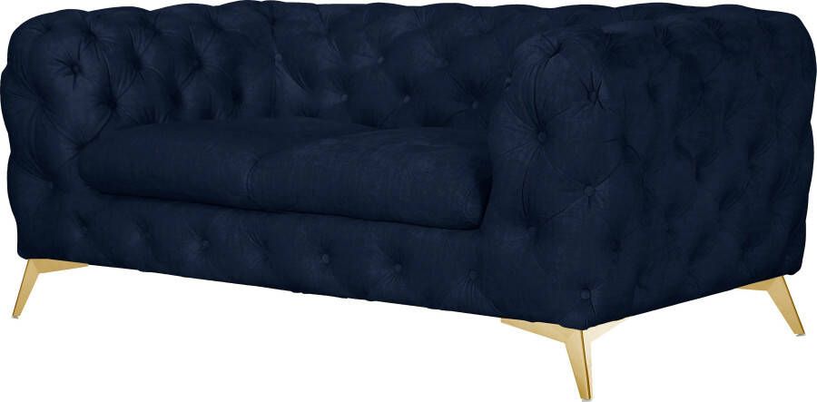 Leonique Chesterfield-bank Glynis luxueuze capitonnage moderne chesterfield look kleur van de poten ter keuze - Foto 7