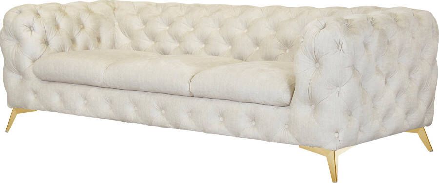 Leonique Chesterfield-bank Glynis luxueuze capitonnage moderne chesterfield look kleur van de poten ter keuze - Foto 7