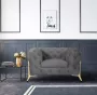 Leonique Chesterfield-fauteuil Amaury luxueuze capitonnage in een moderne look naar keuze voeten in chroomkleur goudkleur of zwart - Thumbnail 2