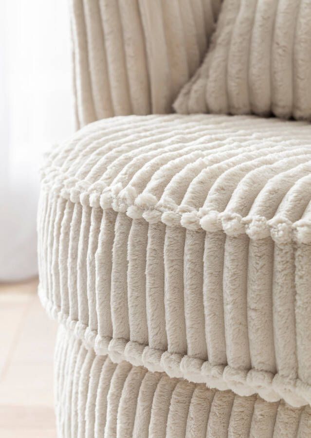 Leonique Draaibare fauteuil Maisie trendy stof mega cord 360 graden draaibaar met 1 sierkussen 55 x 40 cm - Foto 7