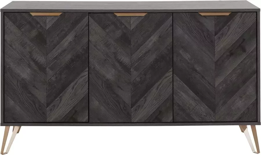 Leonique Dressoir Nanterie in een chique hout-look exclusief visgraatmotief breedte 133 cm - Foto 6