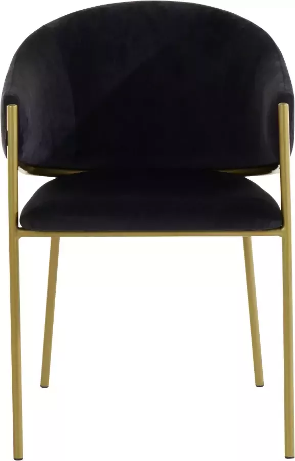 Leonique Eetkamerstoel Évreux met een goudkleurig metalen frame zithoogte 49 cm (2 stuks) - Foto 8