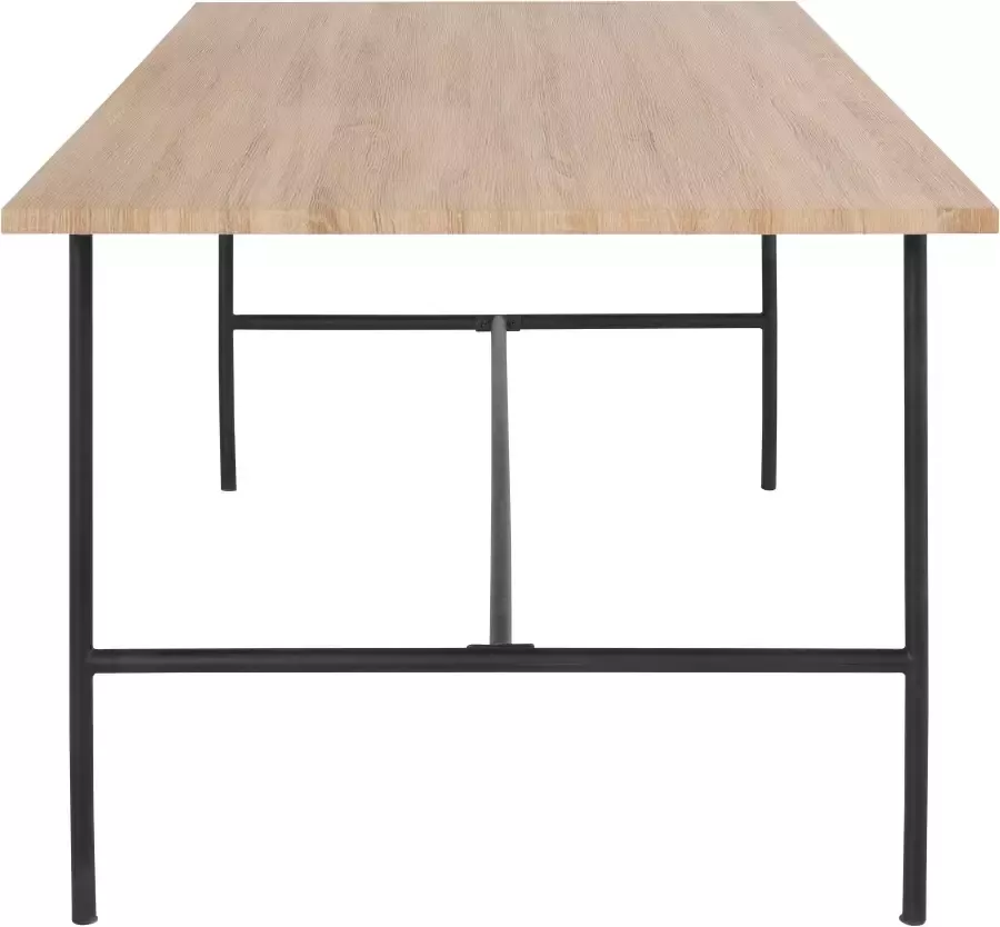 Leonique Eettafel Adrien met tafelblad in een gemakkelijk te onderhouden hout-look hoogte 77 cm (1 stuk)
