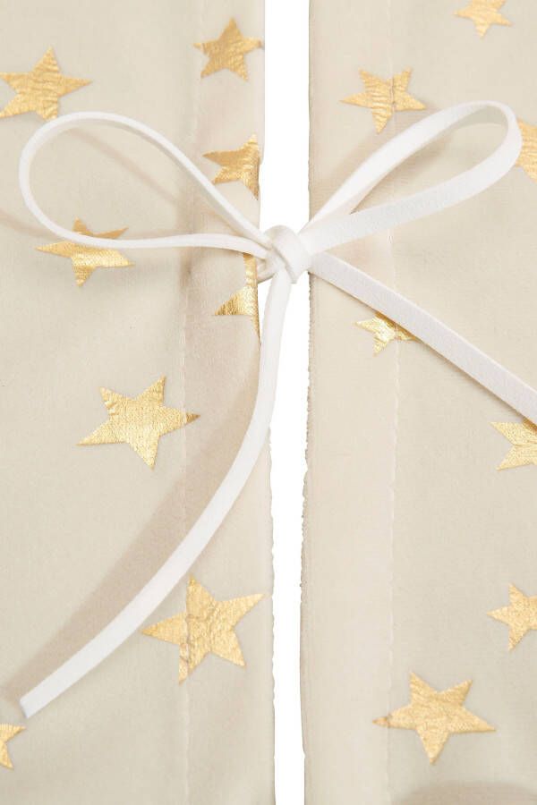 Leonique Kerstboomdeken Madelynn kerstversiering Kerstboomrok met goudkleurige sterretjes ø ca. 90 cm (1 stuk)