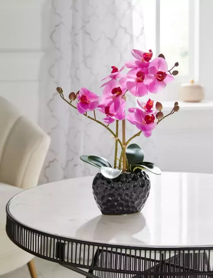 Leonique Kunstplant Orchidee Kunstorchidee in een pot (1 stuk) - Foto 2