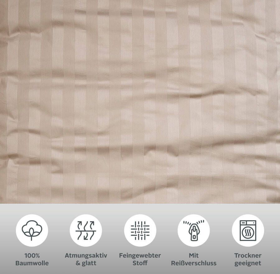 Leonique Overtrekset Malia in mt. 135x200 of 155x220 cm tijdloze beddengoed van katoen beddengoed in mako-satijnkwaliteit - Foto 2