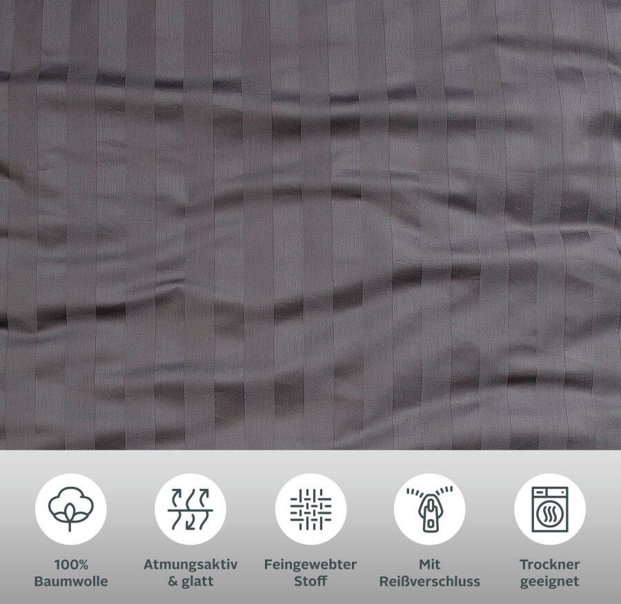 Leonique Overtrekset Malia in mt. 135x200 of 155x220 cm tijdloze beddengoed van katoen beddengoed in mako-satijnkwaliteit - Foto 3