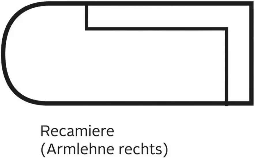 Leonique Récamier COZY met los kussen en metalen poten armleuning naar keuze links of rechts - Foto 2