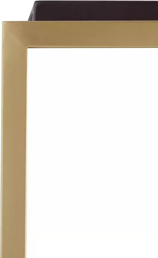 Leonique Salontafel Cherlen met twee planken en goudkleurig frame vierkant - Foto 6