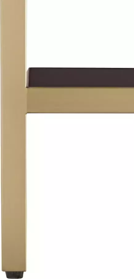 Leonique Salontafel Cherlen met twee planken en goudkleurig frame vierkant - Foto 7