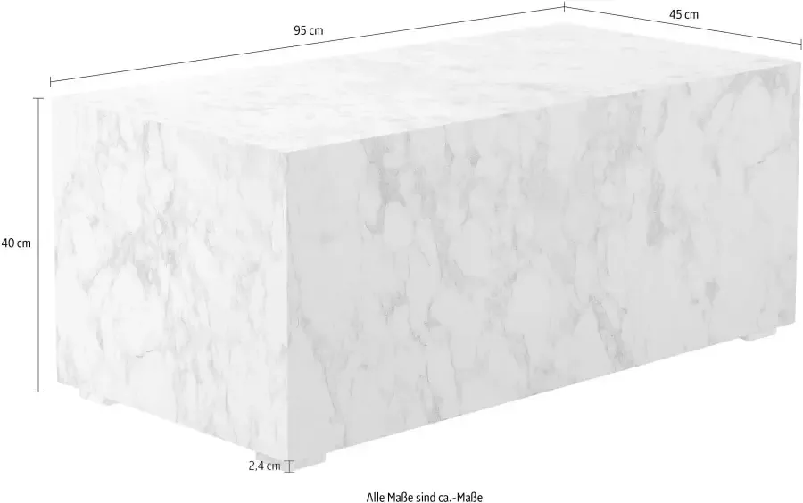 Leonique Salontafel Ronthon Tafelblad in marmer look gemakkelijk te onderhouden oppervlak hoogte 40 cm (1 stuk) - Foto 4