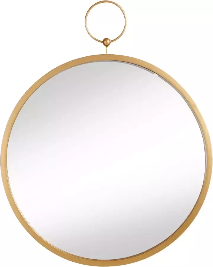Leonique Sierspiegel Decoratieve spiegel wandspiegel rond ø 61 cm frame van metaal goudkleur - Foto 5