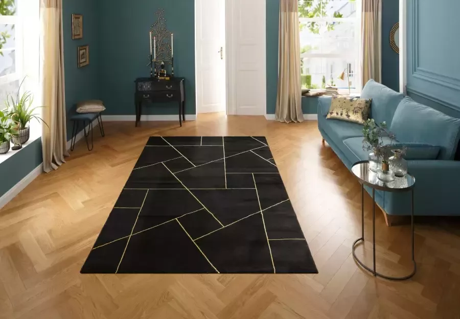 Leonique Vloerkleed Lerina Marmer-design geometrisch motief reliëfeffect korte pool