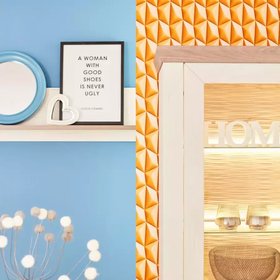 Leonique Wanddecoratie Zitat Coco Chanel HD premium posterdruk incl. houten lijst
