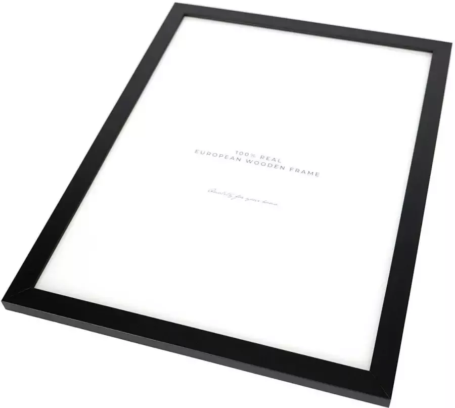 Leonique Wanddecoratie Schets van een vrouw met hoed en oorbel HD premium posterdruk incl. houten lijst - Foto 2
