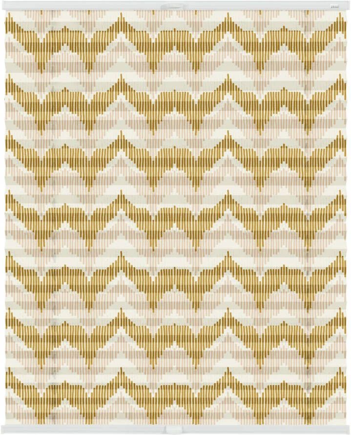 LICHTBLICK Plissé Klemmfix zonder boren ondoorzichtig boho Zig Zag geel (1 stuk) - Foto 3