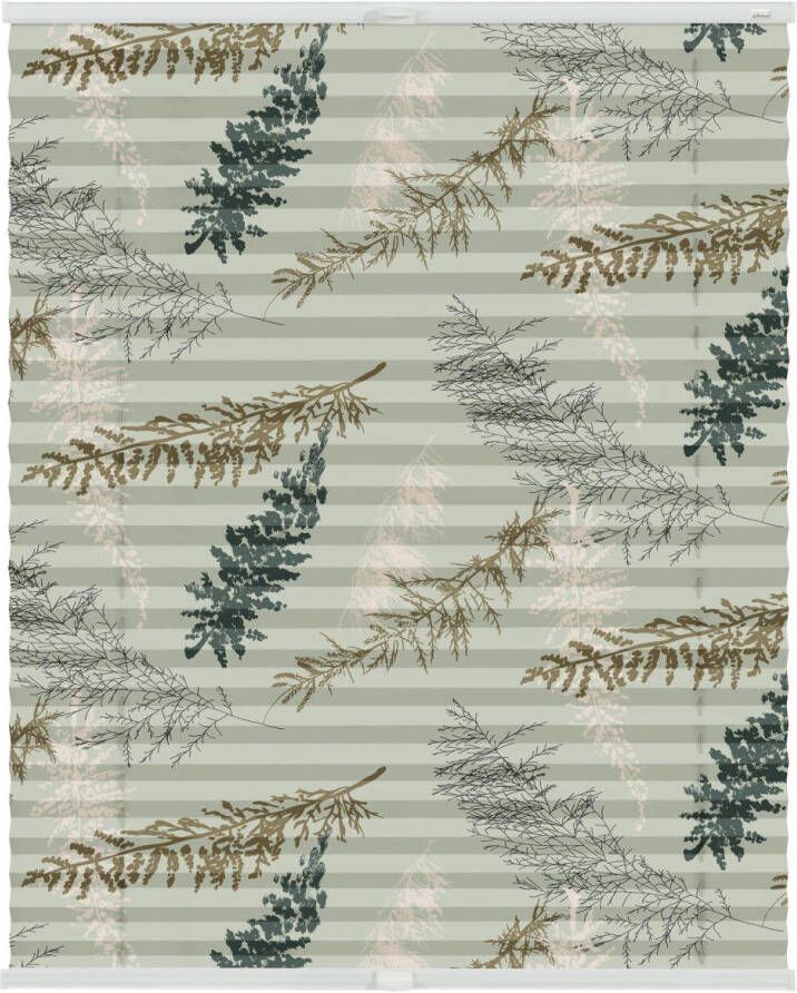 LICHTBLICK Plissé Klemmfix zonder boren ondoorzichtig Fir Branches groen (1 stuk) - Foto 3