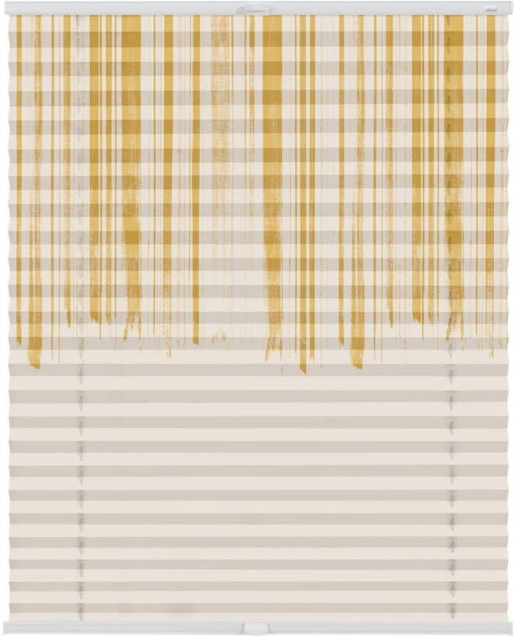 LICHTBLICK Plissé Klemmfix zonder boren ondoorzichtig Flowing honey geel (1 stuk) - Foto 3