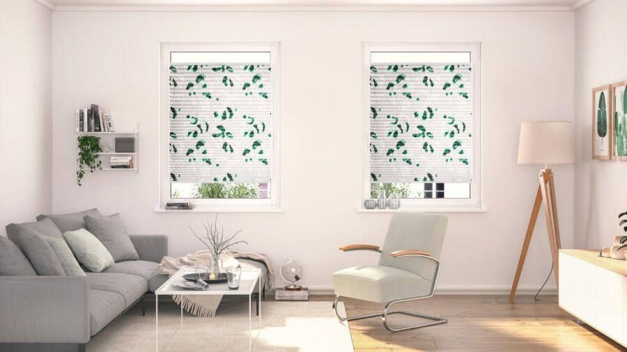 LICHTBLICK Plissé Klemmfix zonder boren ondoorzichtig gatenplant groen (1 stuk) - Foto 4