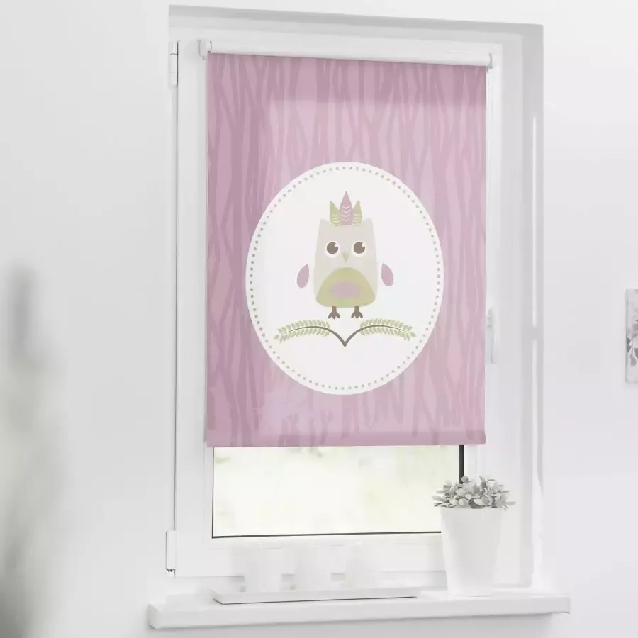 LICHTBLICK Rolgordijn met zijbediening Klemmfix digitaal Sweety (1 stuk)