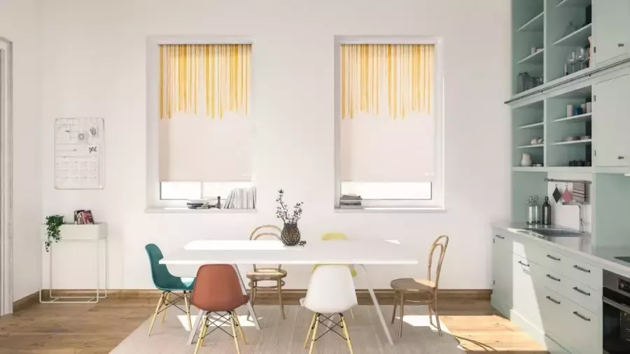 LICHTBLICK Rolgordijn met zijbediening Rolgordijn Klemmfix zonder boren verduistering Flowing honey geel (1 stuk) - Foto 4