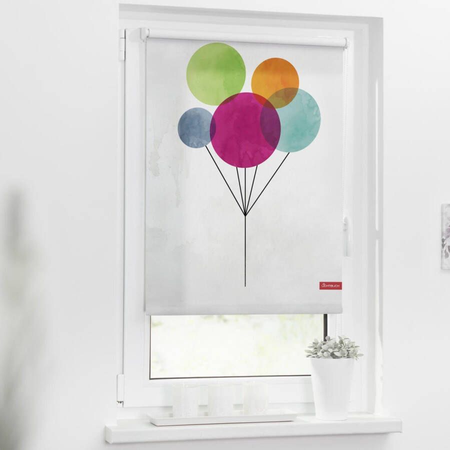 LICHTBLICK Rolgordijn met zijbediening Rolgordijn Klemmfix zonder boren verduistering ballon multicolour (1 stuk) - Foto 1