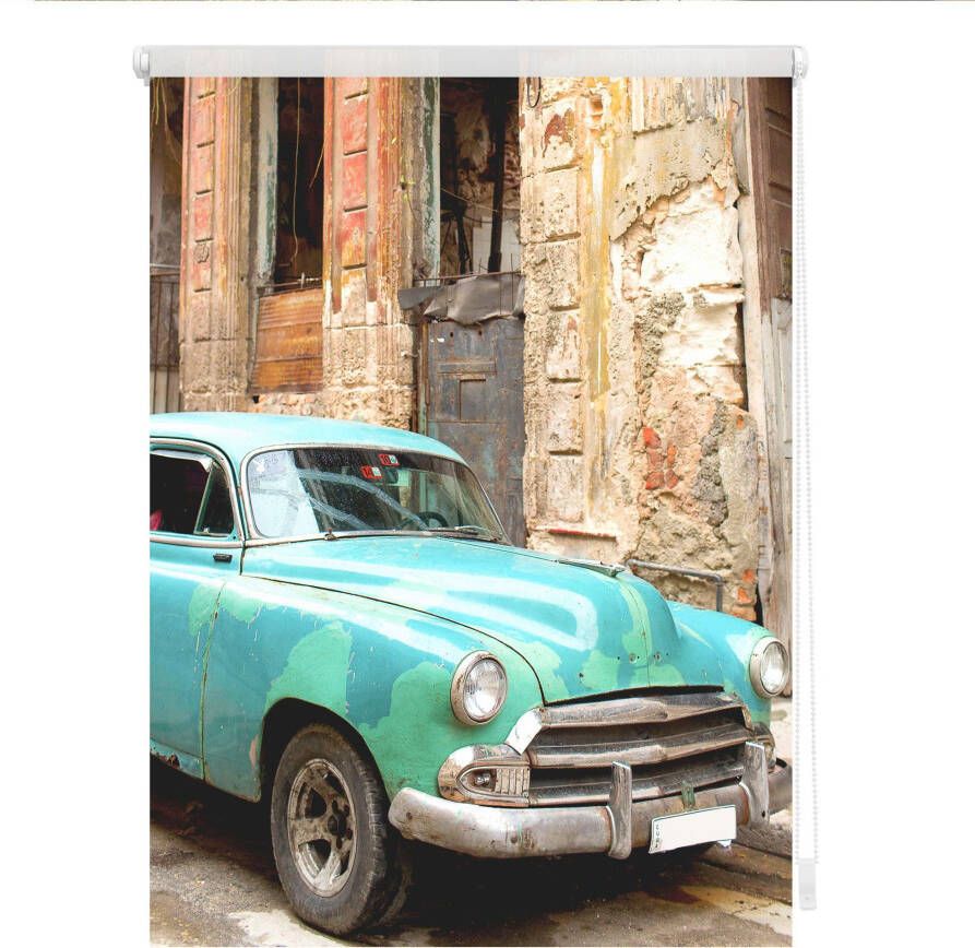 LICHTBLICK Rolgordijn met zijbediening Rolgordijn Klemmfix zonder boren verduistering Cuba turquoise bruin (1 stuk) - Foto 4