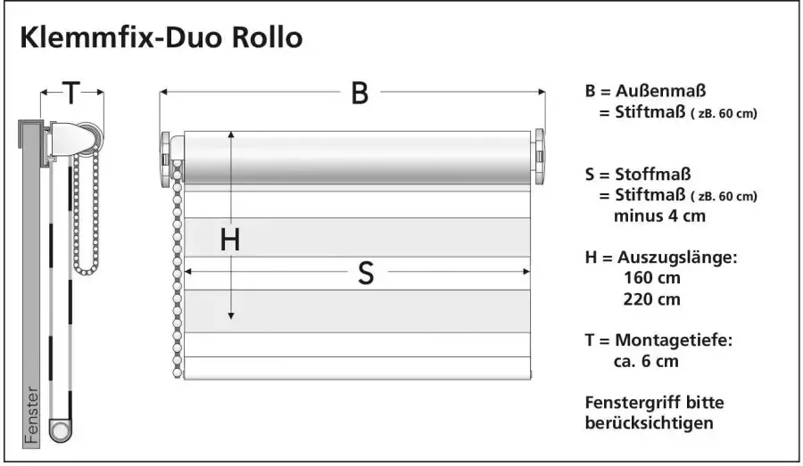 Liedeco Duo-rolgordijn Klemmfix-duo-rolgordijn (1 stuk) - Foto 6