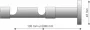 Liedeco Gordijnroedehouder Dubbele steun 2-sporig met schroefdop voor 16 mm gordijnroeden (1 stuk) - Thumbnail 3
