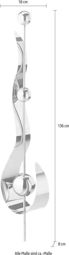 Locker Decoratief object Tuinsteker gemaakt van roestvrij staal 136 cm
