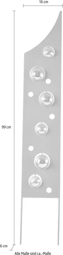 Locker Deco-windmolen Rusty Bubbles in roestlook materiaalmix 99 cm hoog