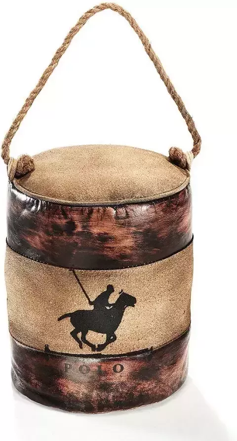 Locker Decoratief figuur rond canvas leer - Foto 3