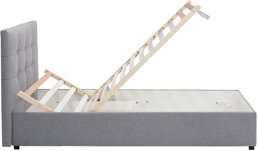 Lüttenhütt Gestoffeerd bed Endres met bedkist naar keuze zonder matras lattenbodem of incl. matras - Foto 10