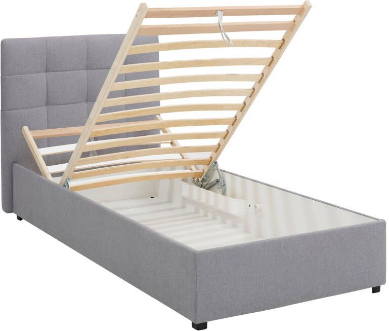 Lüttenhütt Gestoffeerd bed Endres met bedkist naar keuze zonder matras lattenbodem of incl. matras - Foto 7