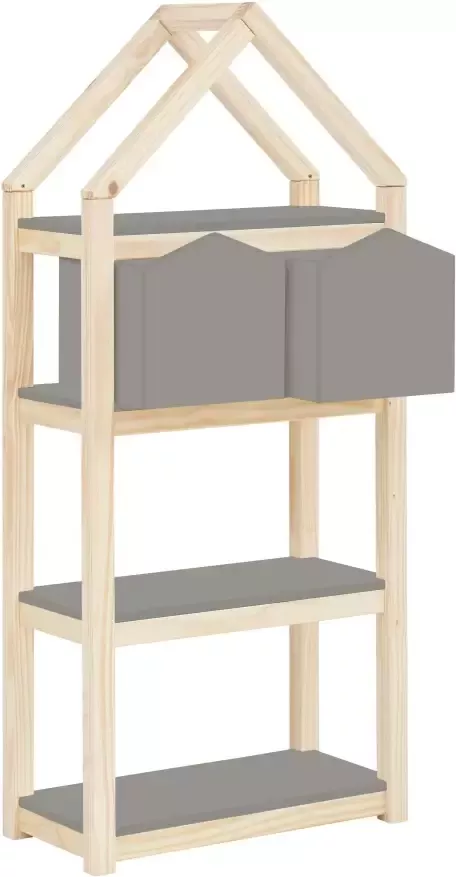 Lüttenhütt Kinderrek Meentje Boekenkast 2 boxen planken en boxen gemaakt van MDF breedte 59 5 cm - Foto 8