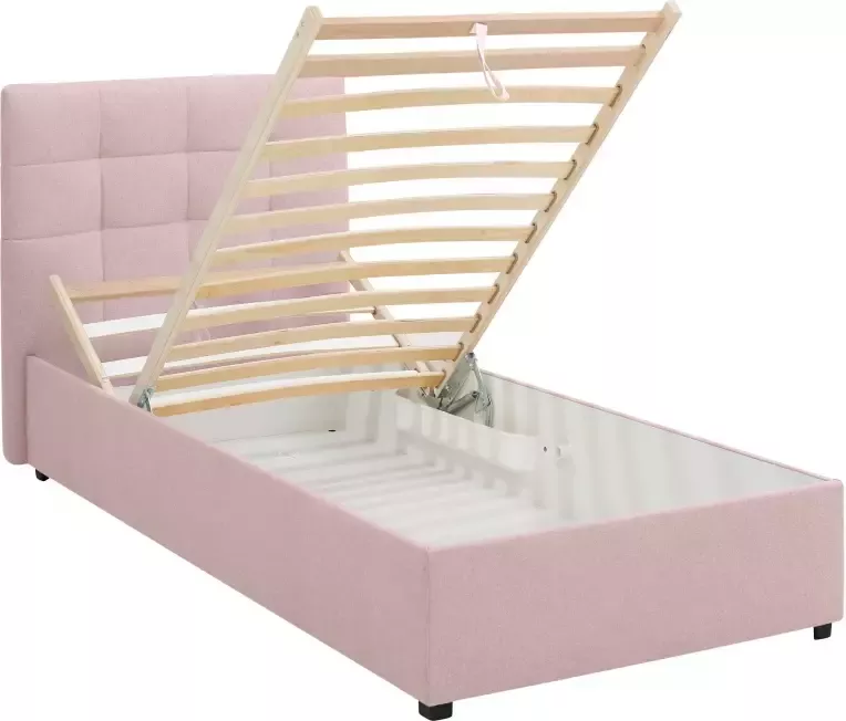 Lüttenhütt Gestoffeerd bed Endres met bedkist naar keuze zonder matras lattenbodem of incl. matras - Foto 7