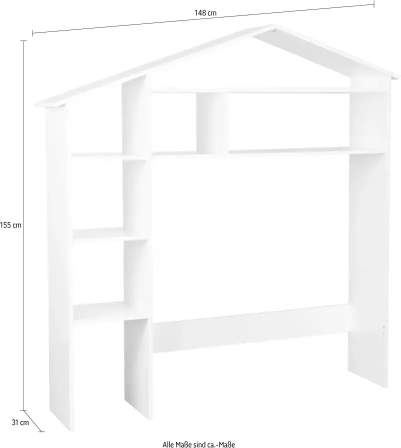 Lüttenhütt Rek Lizzi Hoofdeinde voor kinderbed voor bedbreedte 100 cm - Foto 4