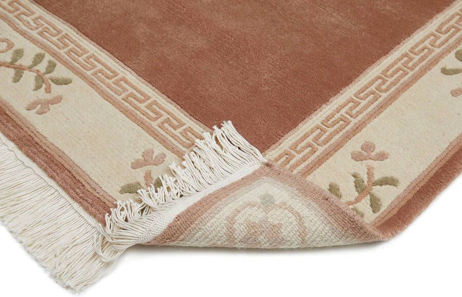 LUXOR living Wollen kleed Giza 100% wol handgeknoopt met bies en franjes - Foto 8