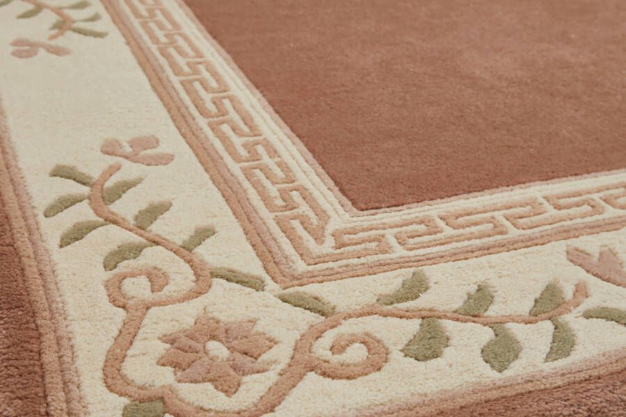 LUXOR living Wollen kleed Giza 100% wol handgeknoopt met bies en franjes - Foto 6
