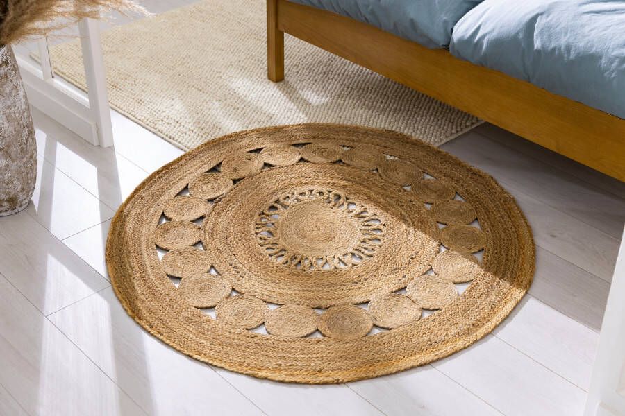 LUXOR living Vloerkleed Balo Jute tapijt pure natuurlijke vezel handgeweven vlechtontwerp - Foto 15