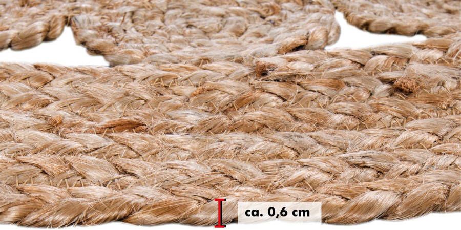 LUXOR living Vloerkleed Balo Jute tapijt pure natuurlijke vezel handgeweven vlechtontwerp - Foto 14