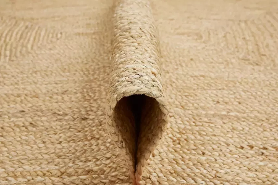 LUXOR living Vloerkleed Ibo jute tapijt Omkeerbaar tapijt handgeweven natuurlijke vezel Boho-stijl - Foto 7