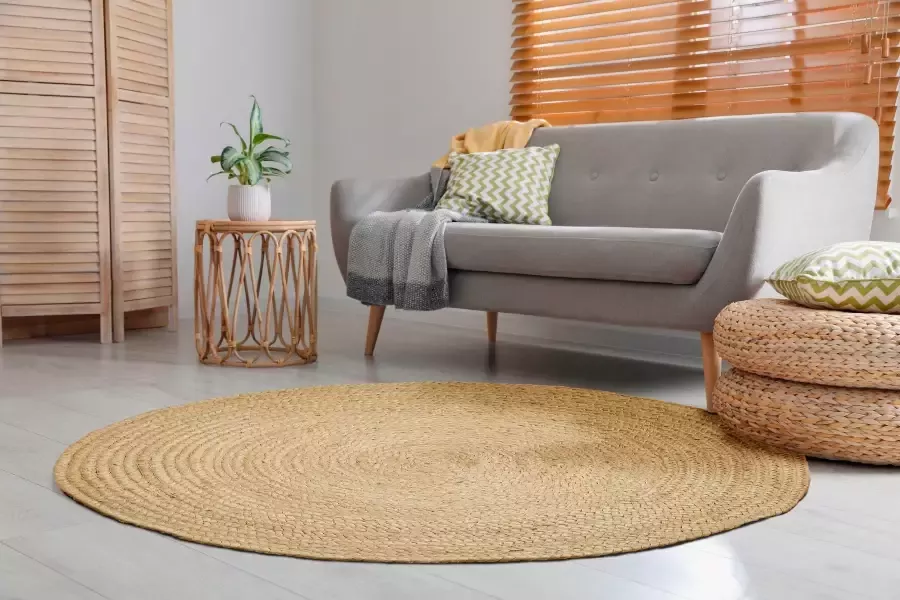 LUXOR living Vloerkleed Ibo jute tapijt Omkeerbaar tapijt handgeweven natuurlijke vezel Boho-stijl woonkamer - Foto 3