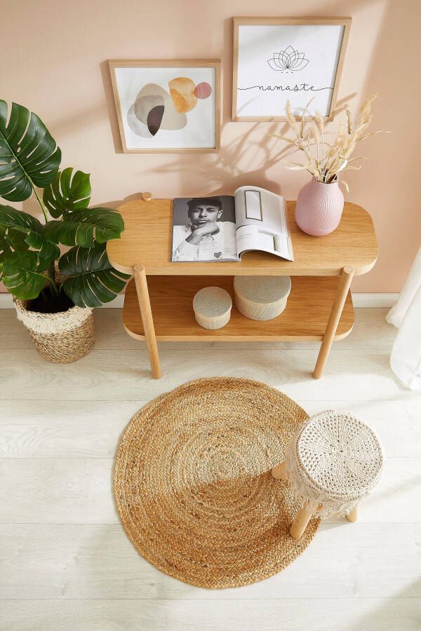 LUXOR living Vloerkleed Mamda 2 jute tapijt Platweefsel met de hand gevlochten vlecht design natuurmateriaal boho-stijl - Foto 2