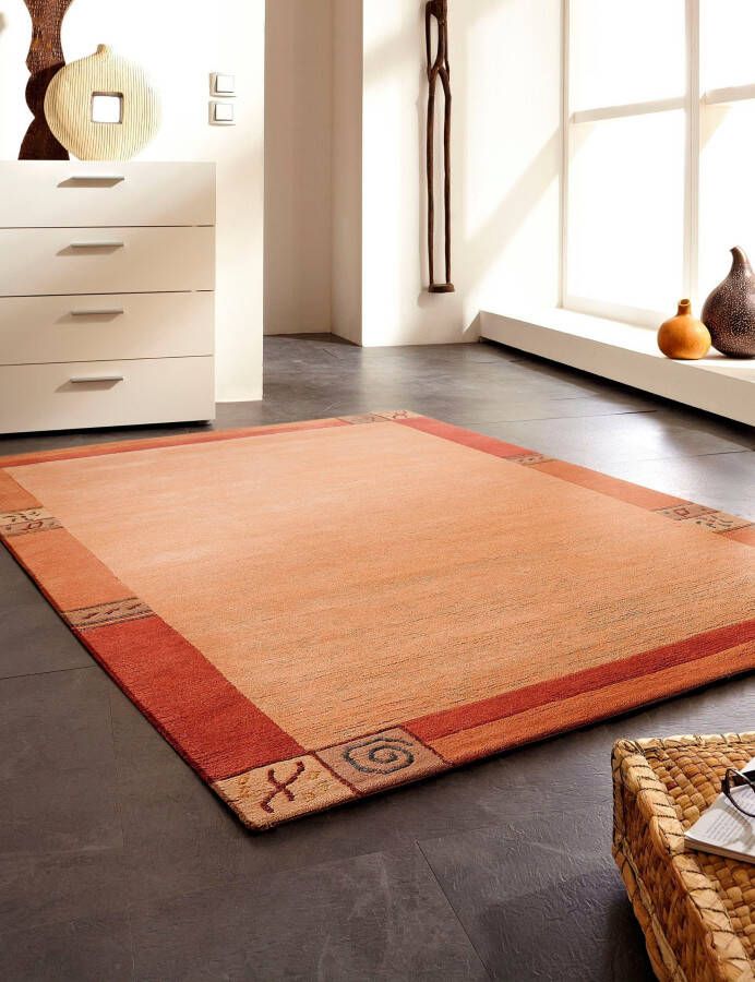LUXOR living Wollen kleed India zuivere wol met de hand geknoopt met randdessin ook als loper - Foto 5