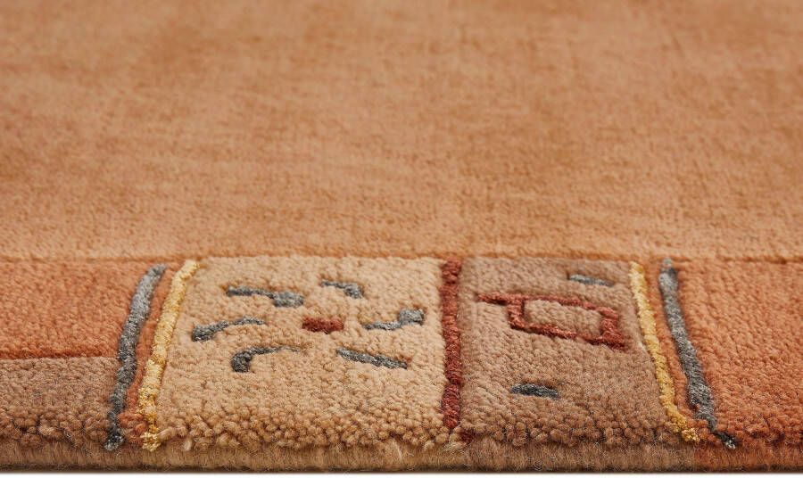 LUXOR living Wollen kleed India zuivere wol met de hand geknoopt met randdessin ook als loper - Foto 10