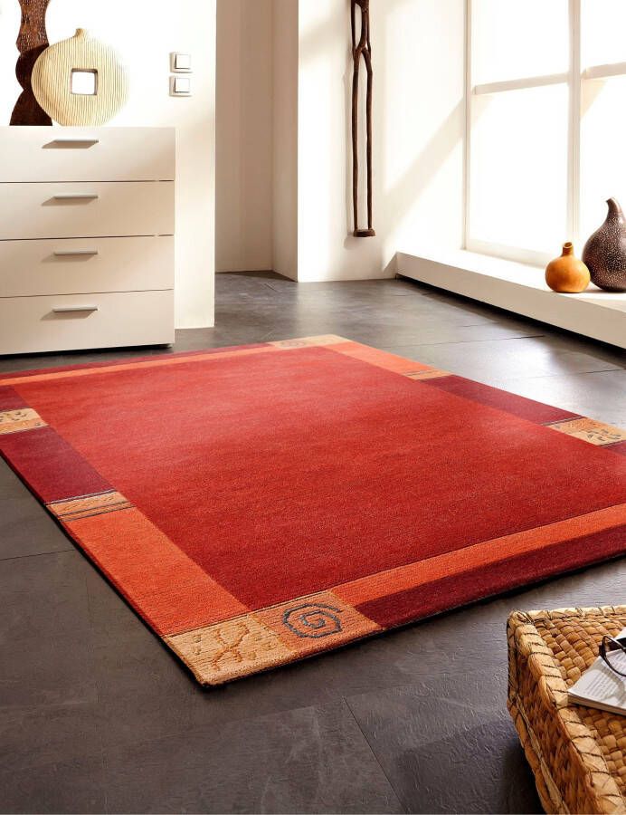 LUXOR living Wollen kleed India zuivere wol met de hand geknoopt met randdessin ook als loper - Foto 6